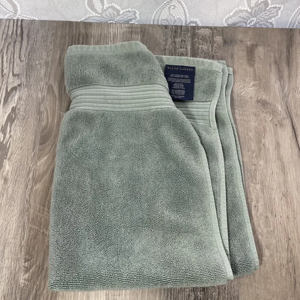 Ralph Lauren Hand Towel Stone Blue 100% Cotton 21